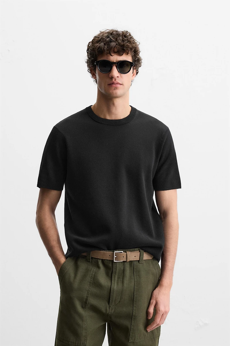 RELAXED FIT KNIT T-SHIRT