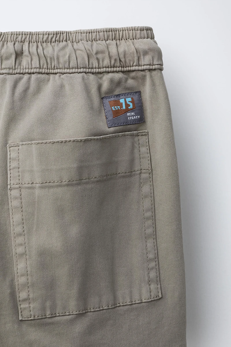 STRAIGHT LEG PANTS WITH LABEL