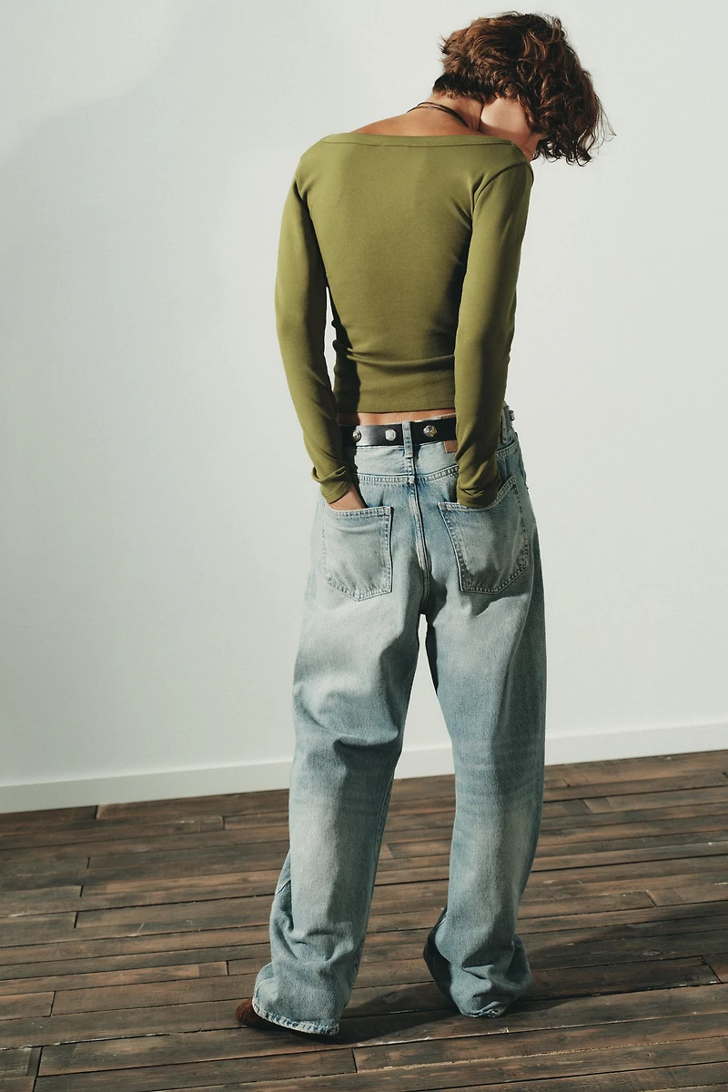 LONG SLEEVE RIB T-SHIRT