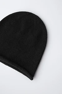 WOOL BLEND KNIT HAT