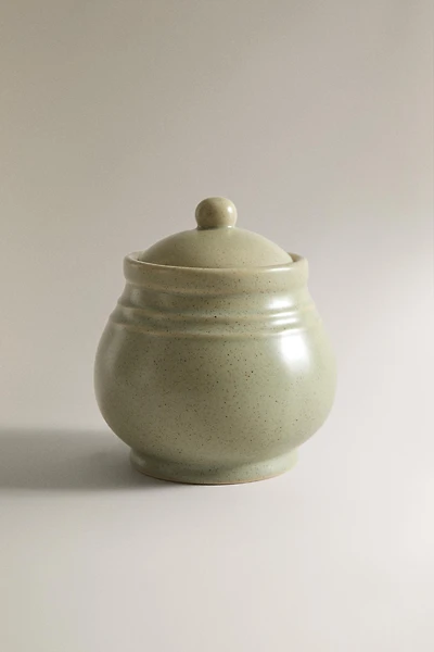 STONEWARE SUGAR BOWL