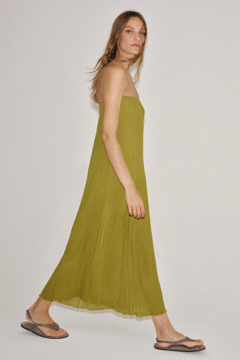 ROBE BUSTIER TEXTURÉE