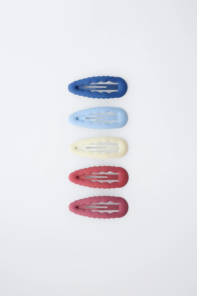 PACK OF FIVE WAVY HAIR CLIPS
