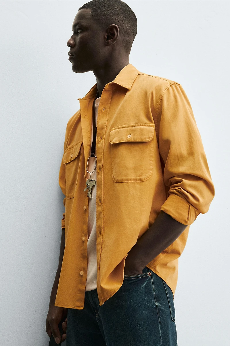 LYOCELL - COTTON SHIRT WITH POCKETS