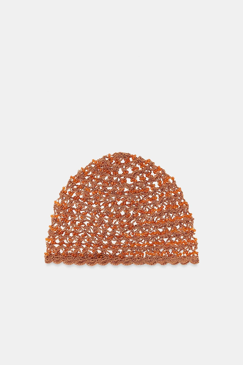 CROCHET BEADED CAP