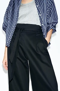BELTED PAPERBAG PANTS