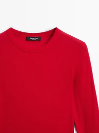 Long sleeve cotton blend T-shirt