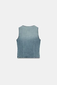 TRF DENIM VEST TOP
