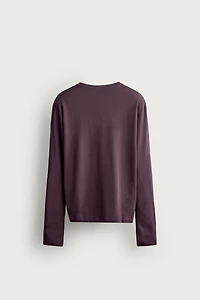 T-SHIRT RELAXED FIT À MANCHES LONGUES