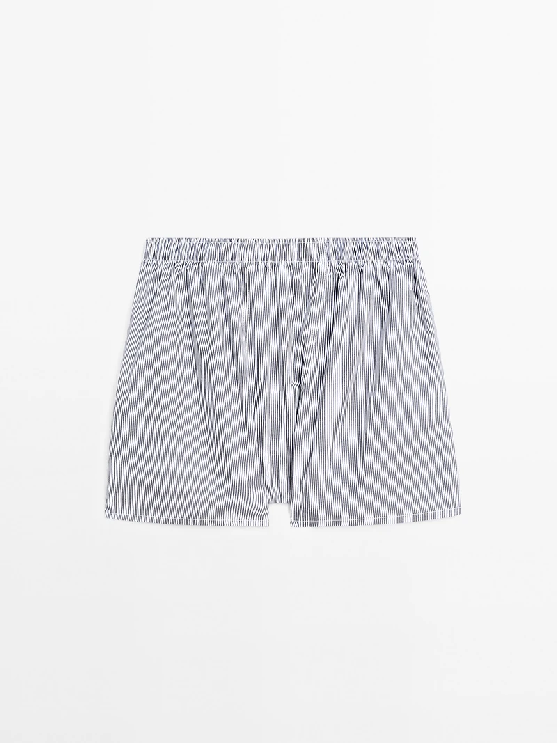Striped print boxers