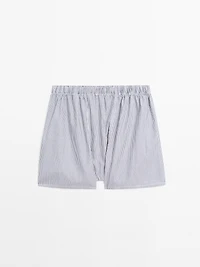 Striped print boxers
