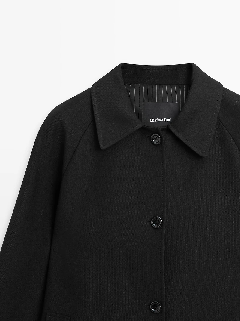 Manteau laine long