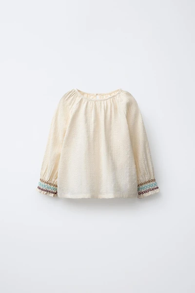 CHEMISE EN PLUMETIS BRODÉE
