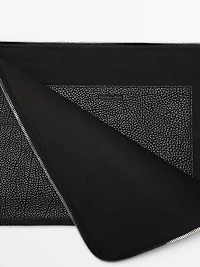 Nappa leather pouch clutch