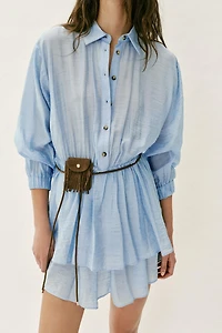 BELTED POCKET SHORT DRESS