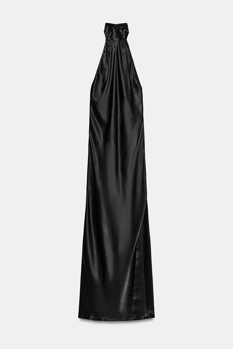 ZW COLLECTION SATIN EFFECT HALTER DRESS