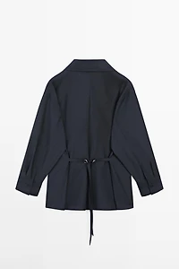 Cotton blend overshirt with pocket