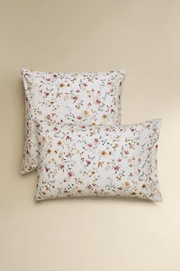 FLORAL PERCALE PILLOWCASE (200 THREAD COUNT)