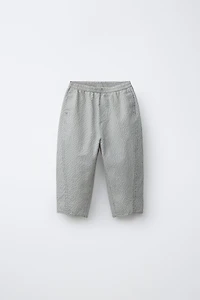 PLAID SEERSUCKER BALLOON PANTS