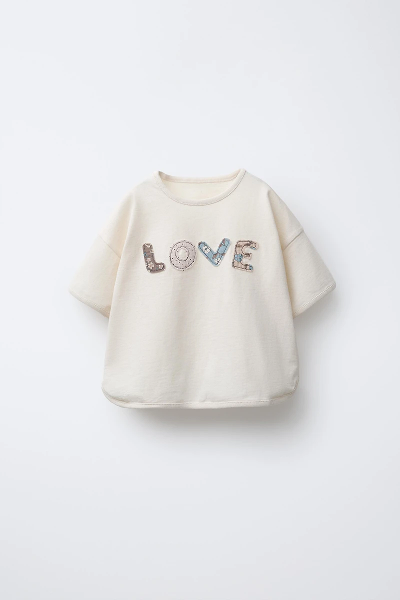 PATCH TEXT T-SHIRT