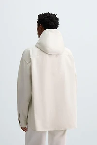 OVERSIZED FIT HOODED OVERSHIRT