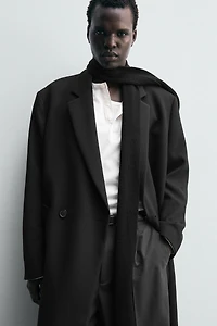 RELAXED FIT DOUBLE BREASTED COAT