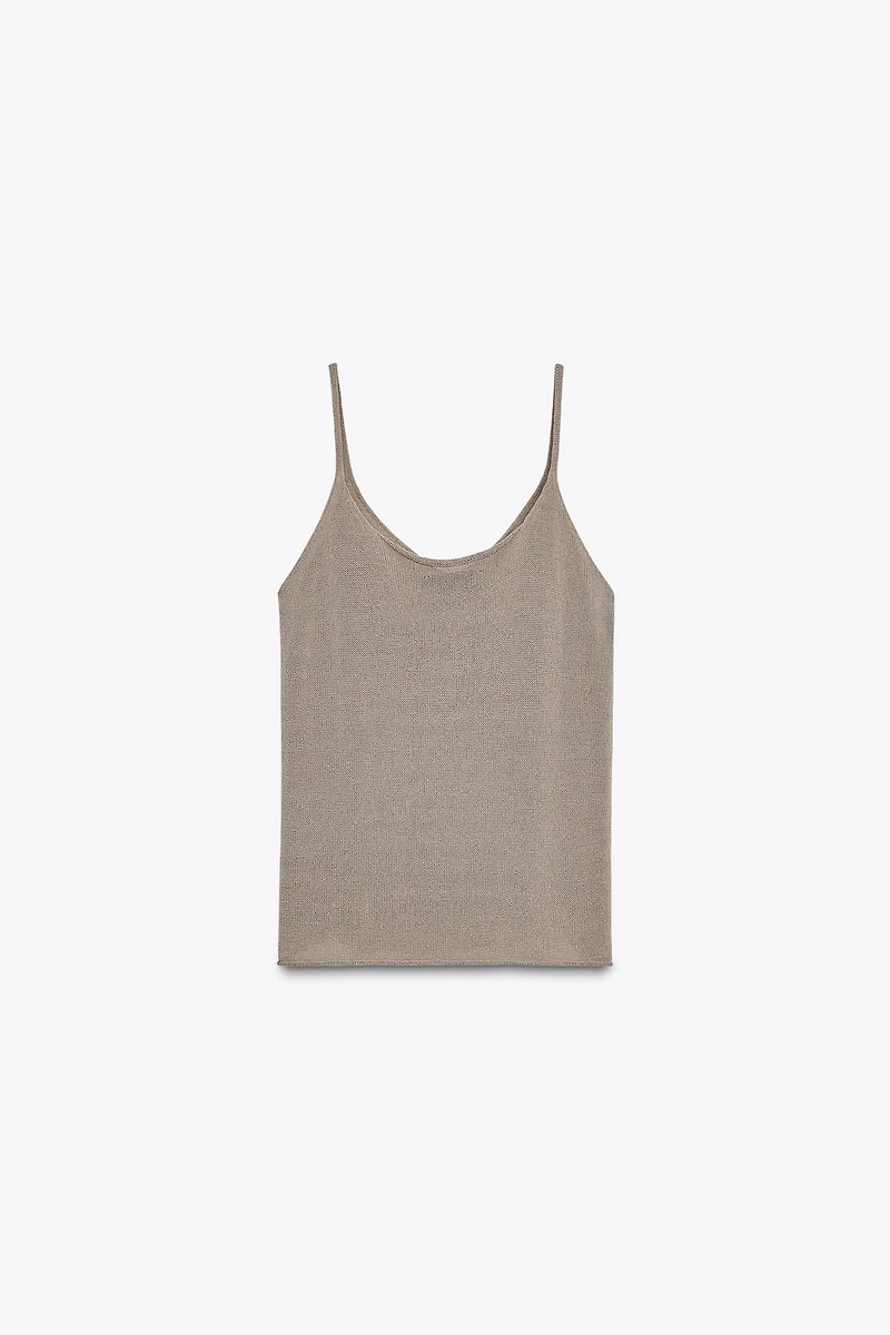 TOP EN MAILLE À BRETELLES