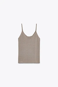 TOP EN MAILLE À BRETELLES