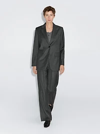 Wool flannel suit blazer