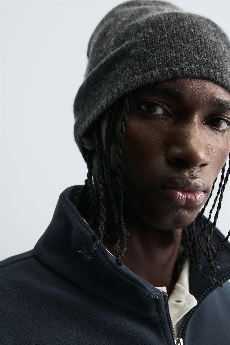 EMBROIDERED QUARTER-ZIP FLEECE SWEATSHIRT