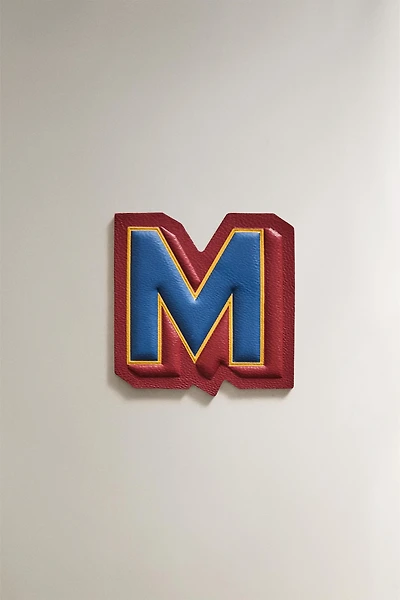 LEATHER LETTER M PATCH
