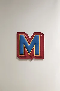 LEATHER LETTER M PATCH