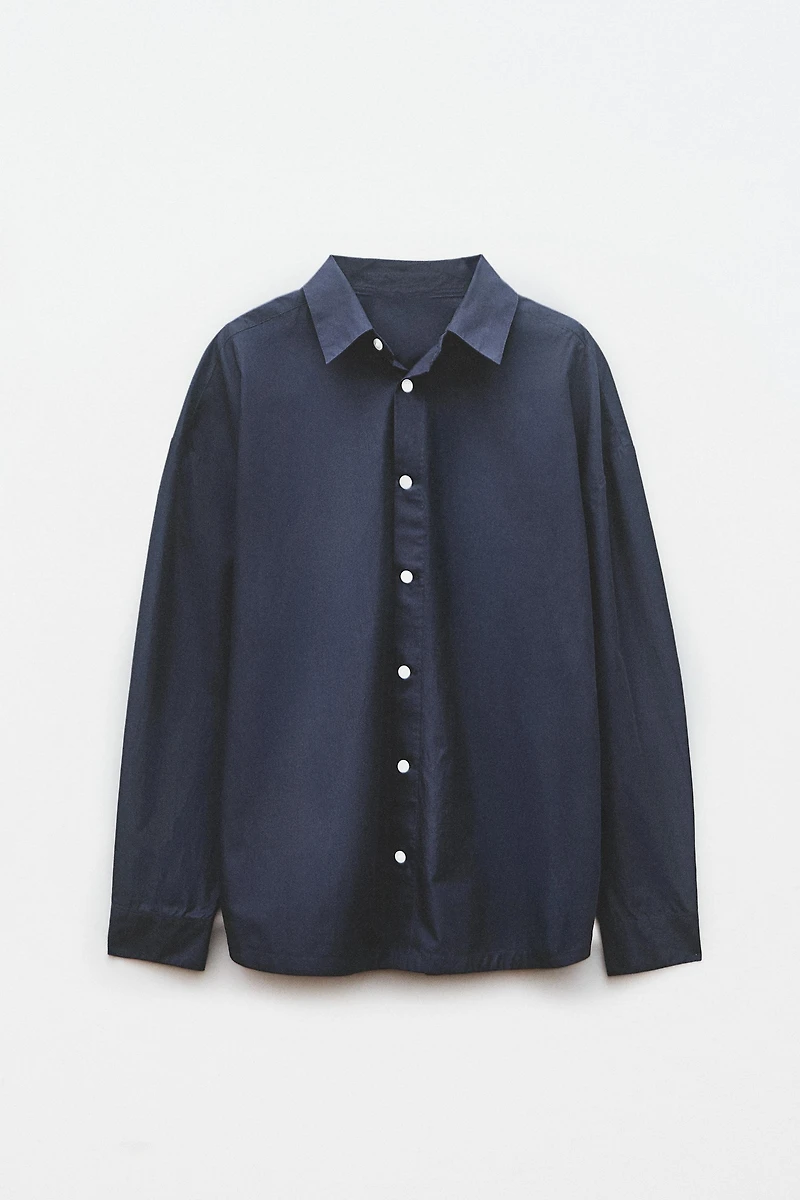 PLAIN COTTON BEACH SHIRT