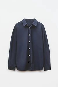 PLAIN COTTON BEACH SHIRT