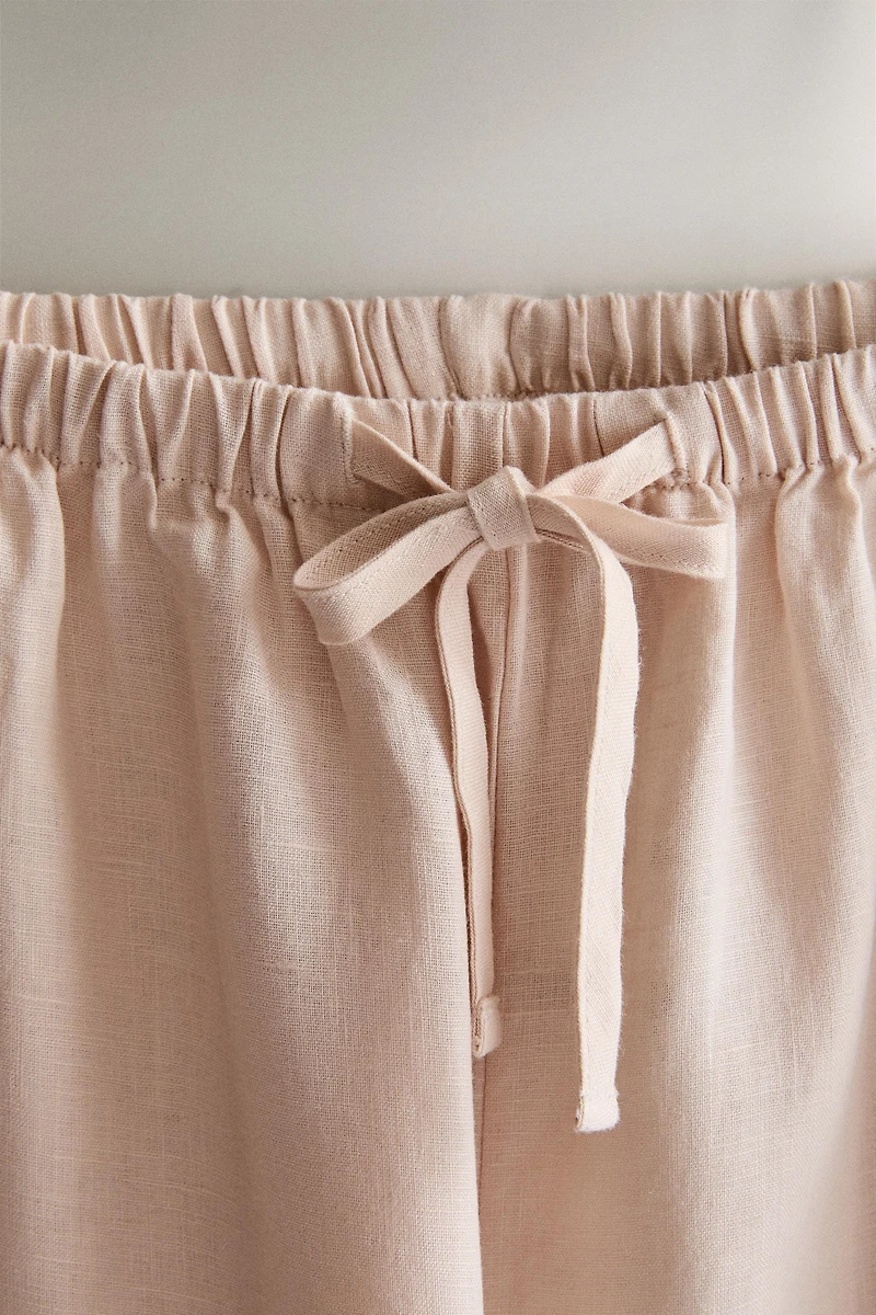 PANTALON LONG EN LIN