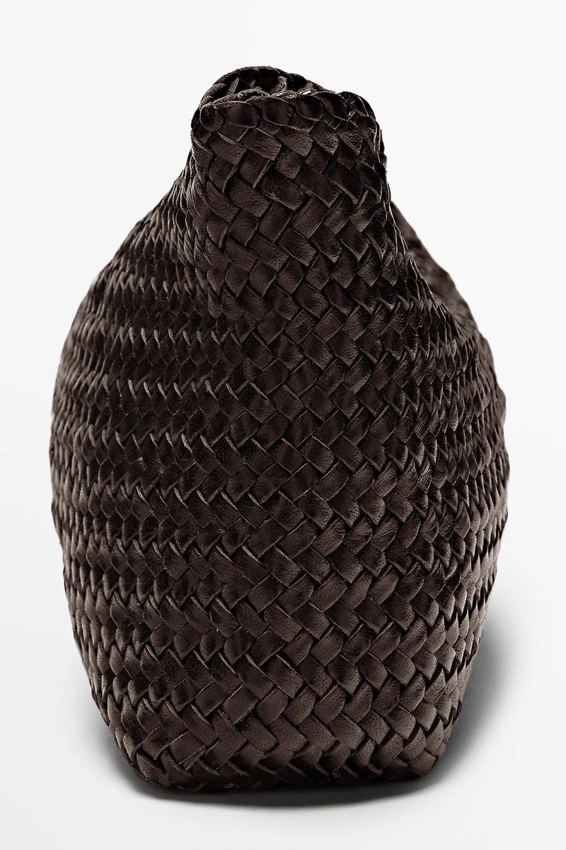 Sac en cuir nappa tressé