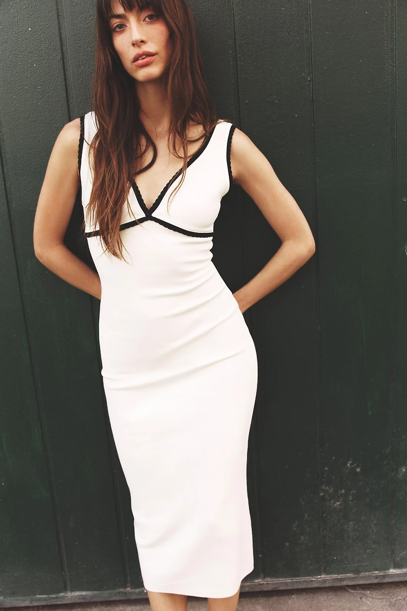CONTRAST LONG DRESS