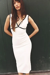 CONTRAST LONG DRESS