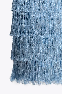 FRINGED MINI DRESS