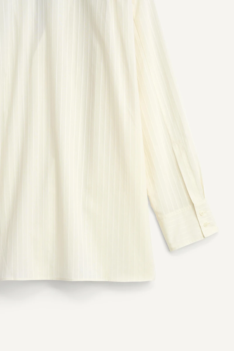 STRIPED JACQUARD KIMONO SHIRT