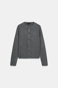 BASIC KNIT BUTTON CARDIGAN