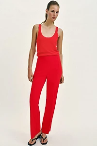 HIGH-WAISTED PANTS WITH BACK ZIP