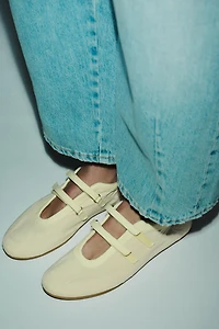 BALLERINES SURPIQÛRES EFFET SATIN