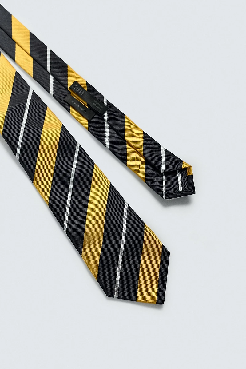 CRAVATE 100% SOIE À RAYURES