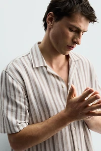 REGULAR FIT STRIPED JACQUARD SHIRT