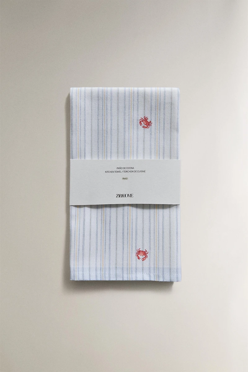 CRAB TEA TOWEL SET (PACK OF 2)