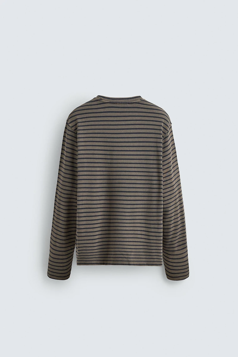 T-SHIRT RAYURES LAVÉ