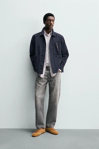 REGULAR FIT DENIM OVERSHIRT