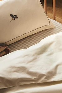 CHILDREN'S DUVET COVER WITH EMBROIDERED TRIM
