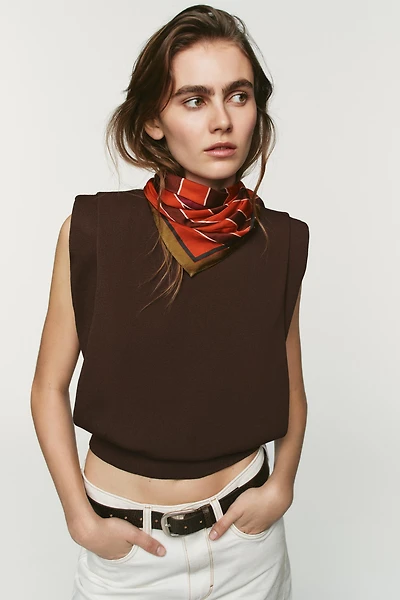 FOULARD 100% VISCOSE IMPRIMÉ À RAYURES